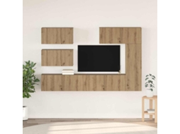Vidaxl Conjunto De Móvel De Tv 6 Pcs Carvalho Artesanal