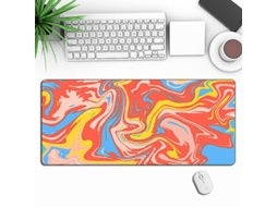 Mousepad Com Padrão Fluido Abstrato Mousepad Para Jogos Amarelo Aquaforge