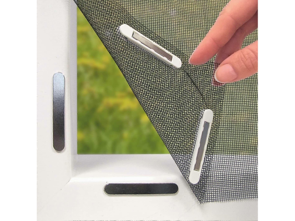 Mosquiteiro Para Porta/janela 75x210, Branco, Com Ímãs, Para Proteger Sua Família