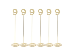 6pcs Número Mesa Metal Alto Con Base Antirroto Para Banquete Boda Recepción 9