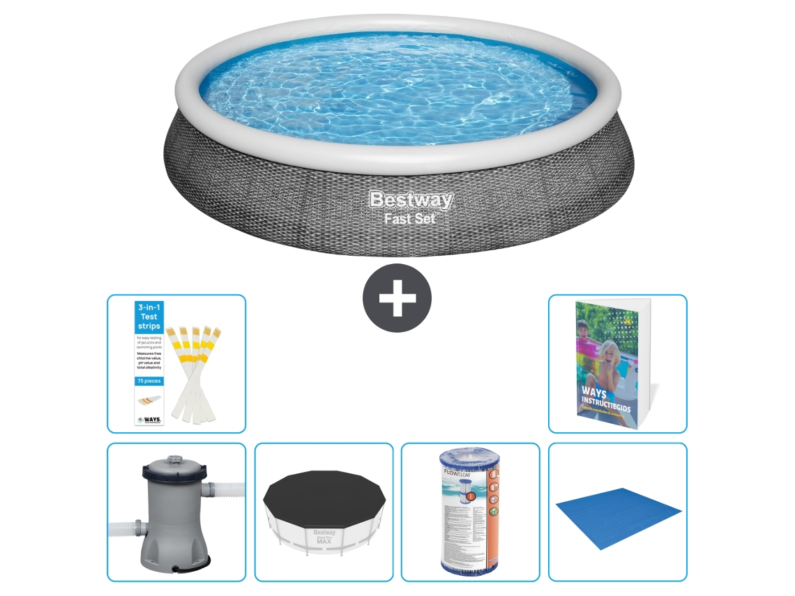 Piscina Bestway Fast Set Redonda 396x84 Cm 5 peças S341 BESTWAY
