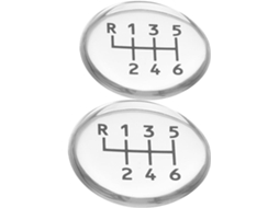 Conjunto de 2 adesivos decorativos para luva de câmbio manual, resina epóxi.