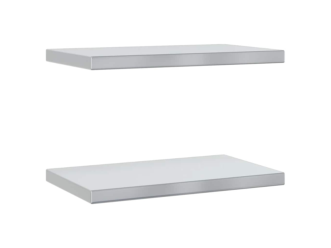 Wall Shelf, Wall Shelves Vidaxl Prateado Aço Inoxidável (50 X 30 Cm)