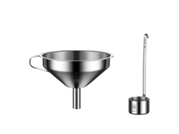 Funil De Fácil Utilização Com Coador, Funil De Cozinha Em Aço Inoxidável Com Coador Fino Para Filtrar Vinhos E Óleos, E