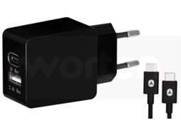 Kit Carregador Viagem + Cabo USB-C GOODIS 2 USB V-3.4A Type C