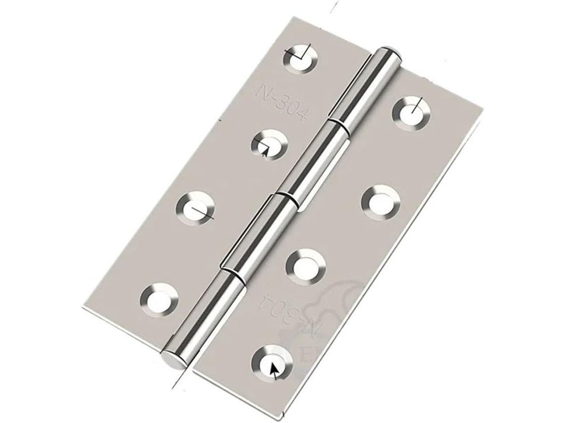 Dobradiças De Aço Inoxidável 4 Polegadas Para Portas - Pacote Com