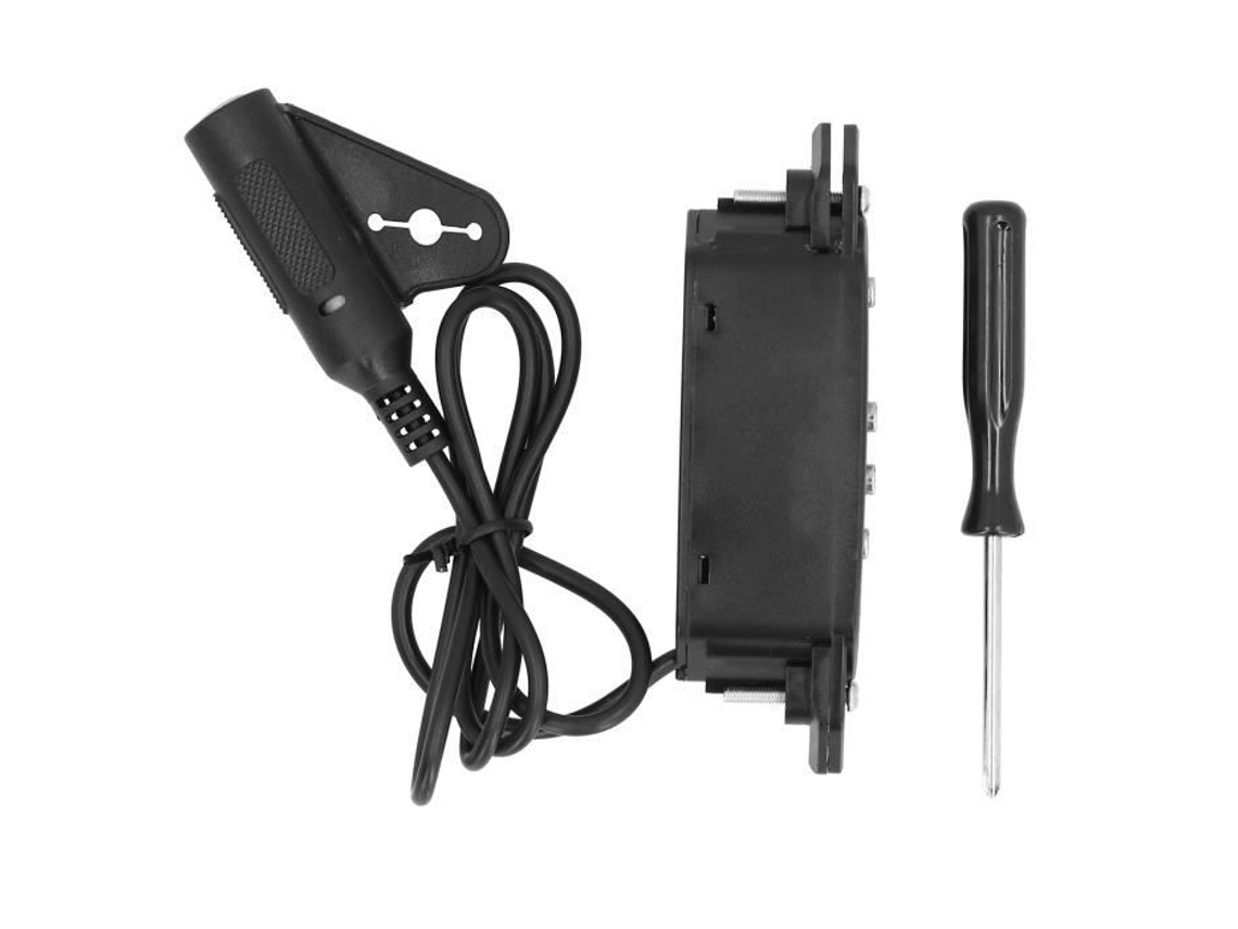 Captador de Guitarra de 6 Cordas Coleção de Volumes de Instrumentos de Corda Sem Furos com Clip para Guitarra de 6 Cordas Preto