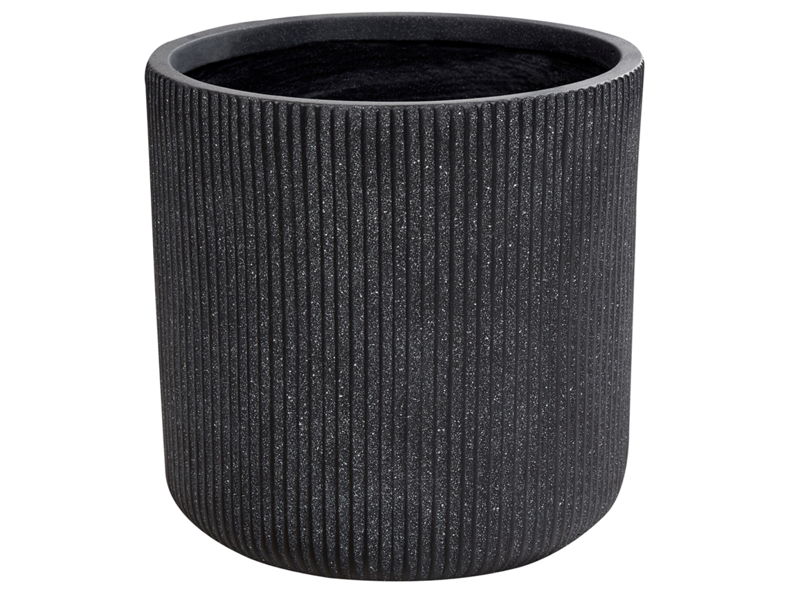 Vaso Beliani Oreoi De Fibra De Argila Cinzento Grafite 37x37x37