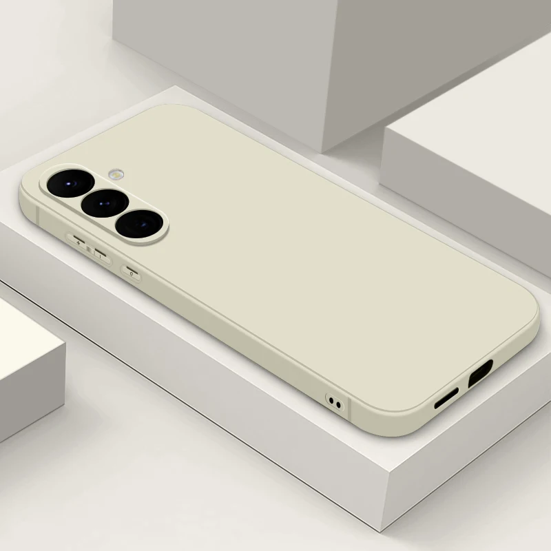 Capa De Celular Samsung Galaxy S23 Em Tpu De Silicone Macio (branco Antigo)