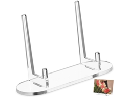 Suporte Compacto Acrílico Transparente Exibir Pequenas Fotos Placas Resistente Elegante Multifuncional Ideal GOKOCO