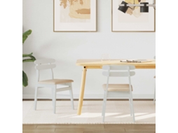 Vidaxl Cadeira De Jantar 2 Pcs Branco E Marrom