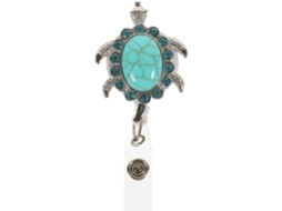 Clipe Retrátil para Crachá Fomiyes, Porta Crachá Decorativo Multifuncional para Credenciais, Design Tartaruga em Abs
