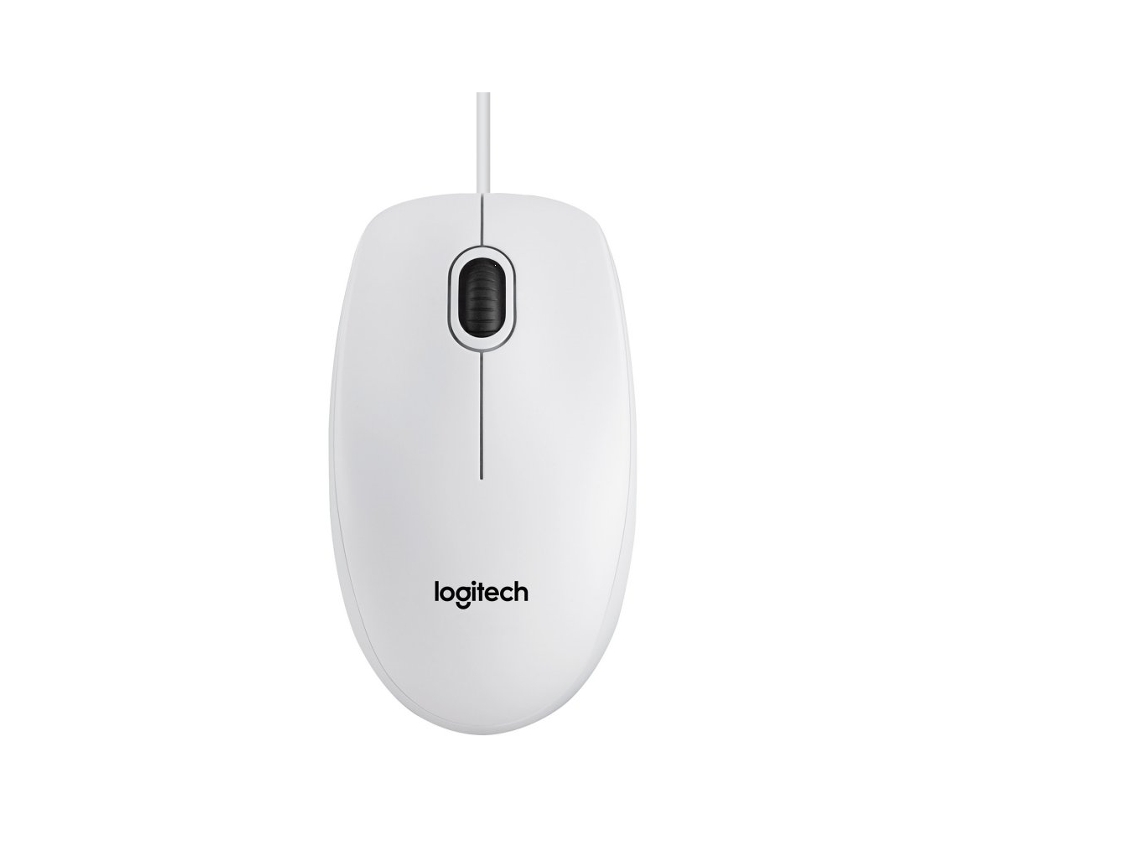Mouse Usb Ambidestro Logitech B100 Branco Com 800 Dpi Para Pc E Laptopvayotoy
