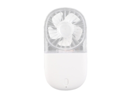 Laxiscreed Ventilador Mini De Pescoço Recarregável Por Usb, Compacto, Transparente E Fácil De Transportar