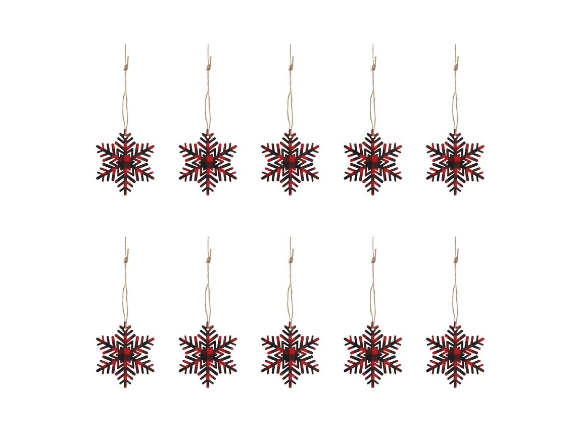 Laxiscreed Colar Com Pendente Vermelho E Preto, Estampa Xadrez E Desenho De Floco De Neve