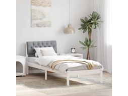 Vidaxl Estrutura Da Cama Branco E Cinza Claro 80 X 200 Cm