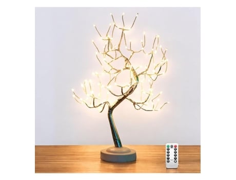 Árvore De Luzes 108 LEDs Lâmpada De Mesa Com Cabo USB E Controlo Remoto Decoração Natalícia Para Festas COSHANO