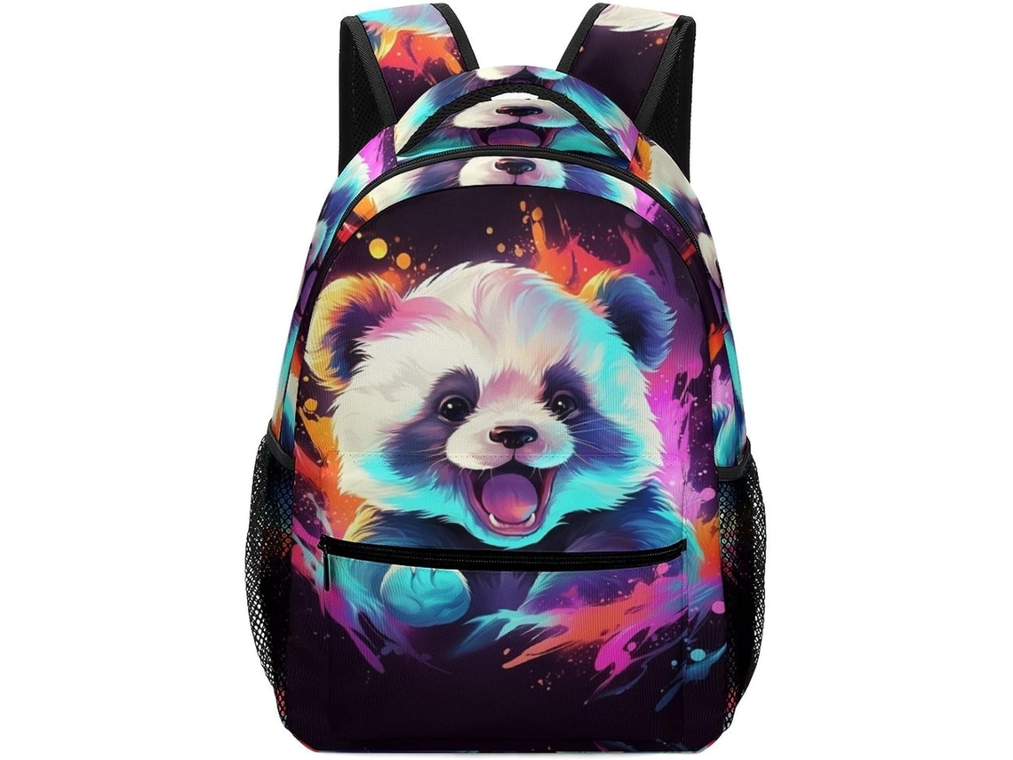 Mochilas Fofas Panda, Escolares Com Estampa Animais, De Viagem Para Excursões E Acampamentos, Tamanho Único