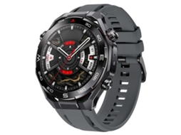 Bracelete Para Huawei Watch Ultimate 2 - Silicone Esportivo - Fivela Preta Cinza Escuro