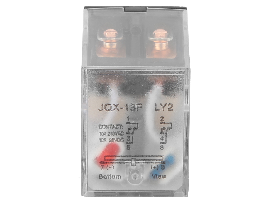 Relé Intermedio Electromagnético Jqx 13f 220vac 5a 8 Pines Dpdt