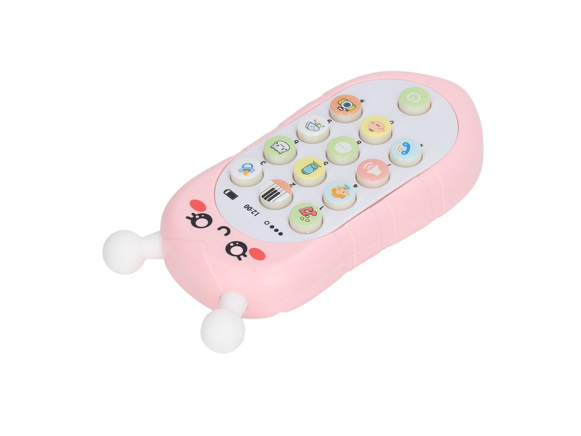 Primerox brinquedo Telefone Bebê Abelha com Música para Educação Infantil e Dormir Rosa com Cordão
