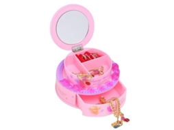 Caixa De Jóias Musical Decorativa Bolo Aniversário Rosa