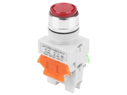 Interruptor De Botão Auto-bloqueável 24v 22mm Com Luz Led Lay37-11dnzs