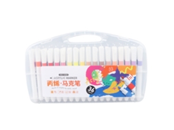 Conjunto de 36 Canetas Acrílica com Cores Vibrantes, Secagem Rápida e Alta Cobertura, Ideais para Grafite em Madeira, Tecido AQUAFORGE