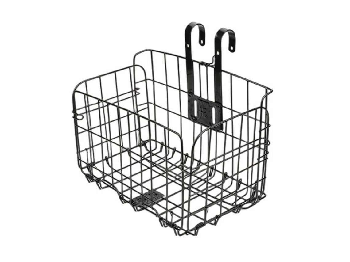 Lurelia Bolsa Bicicleta Cesta De Bicicleta Dobrável De Metal Ajustável Frontal E Traseira Para Armazenamento De Cabos, Suporte Para Carga Suspensa