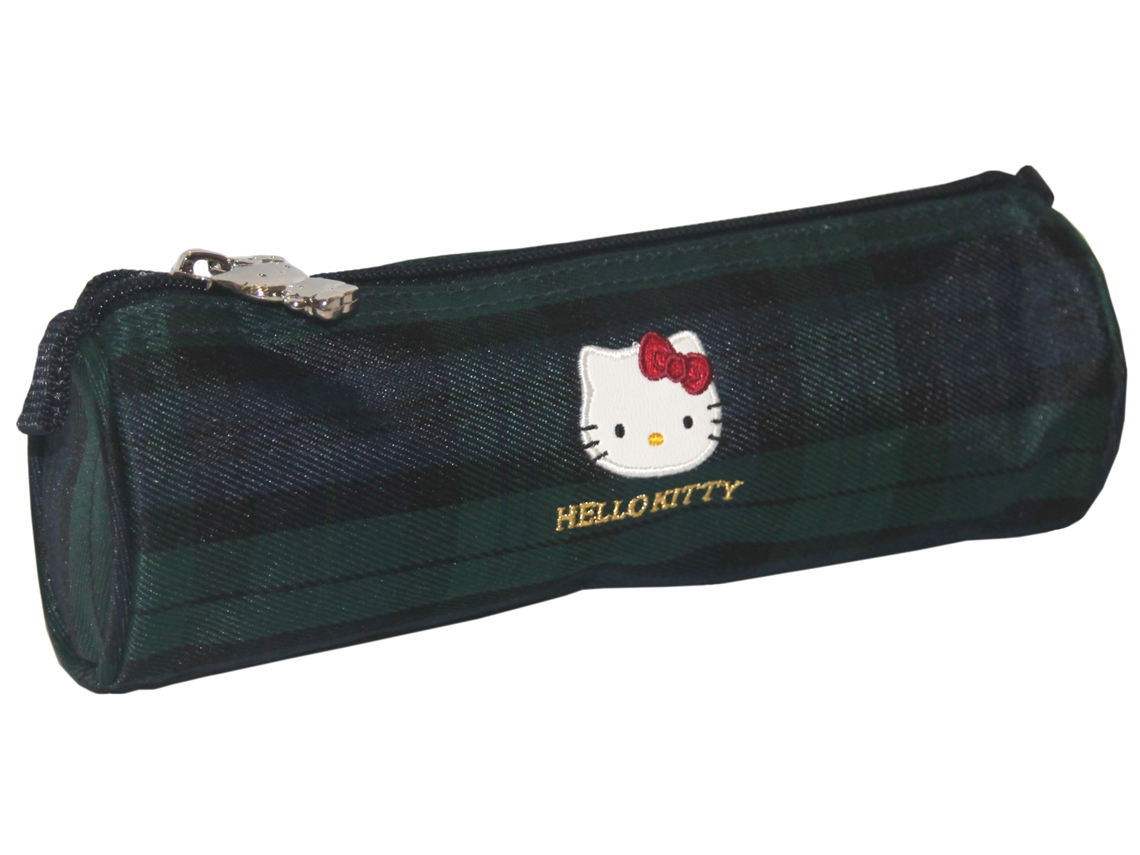 Estojo Hello Kitty Check Green