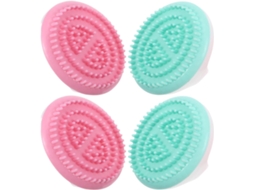 Lurelia Pack De 4 Escovas De Massagem Corporal Para Banho Diário, Cabeça Eva, Massagem Suave E Portátil
