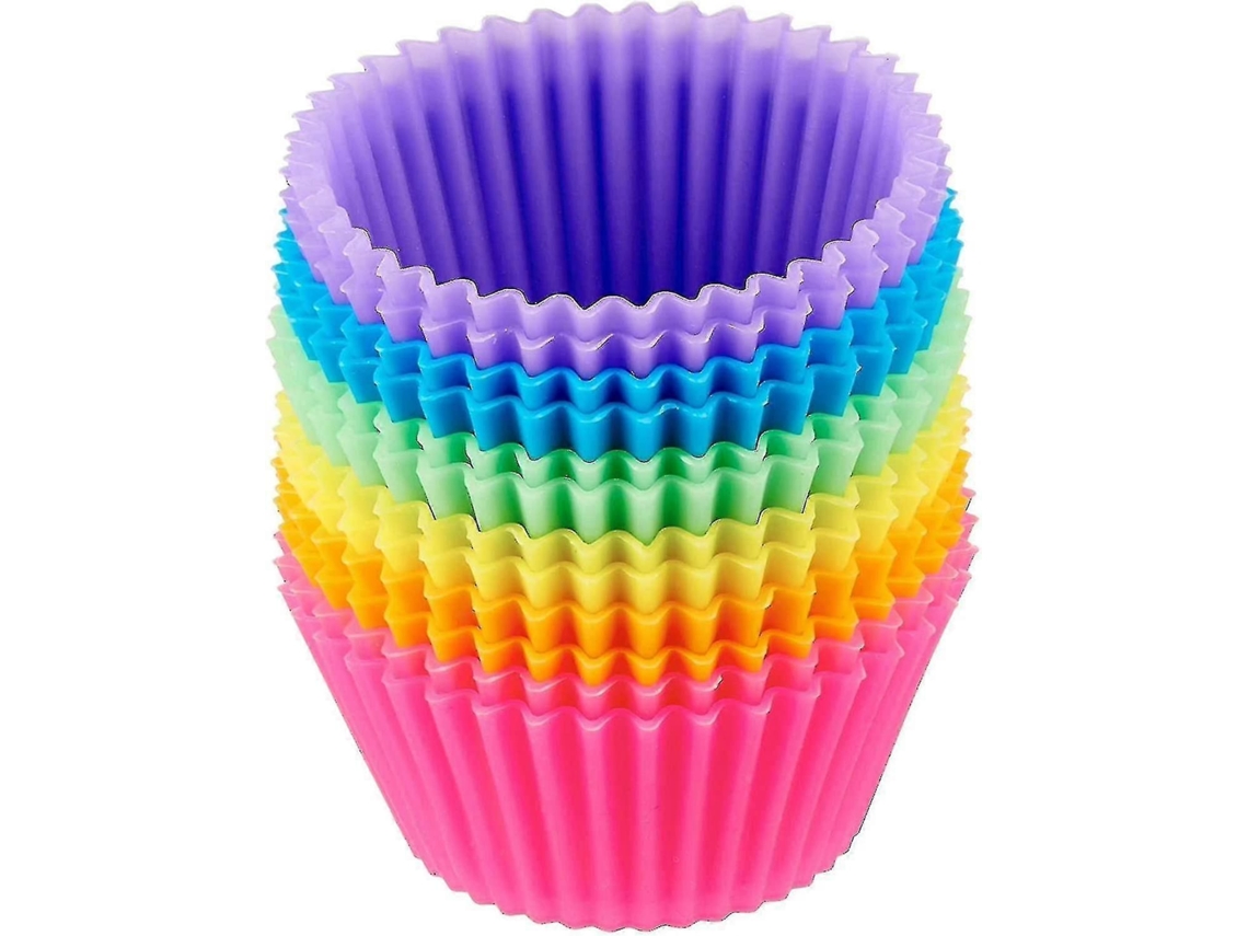 Pacote Com 12 Formas De Silicone Reutilizáveis Para Assar