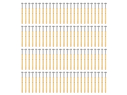 Yuru 100pcs Pogo Pin Teste Pcb Latão Diâmetro 2.36mm Comprimento 34mm Ferramentas de Teste de Mola