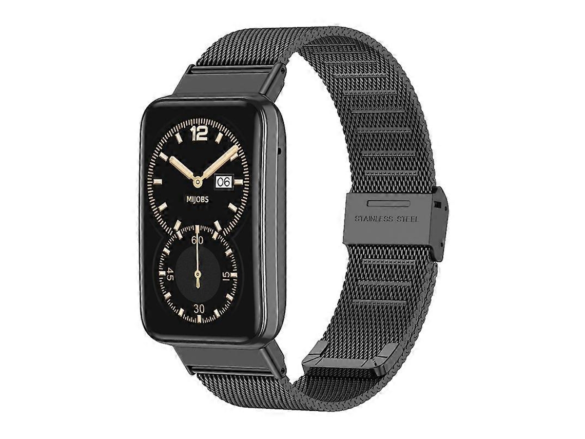 Pulseira De Aço Inoxidável Com Fivela Milan Para Xiaomi Mi Band 7 Pro