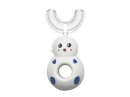 Escova de Dentes Infantil em Formato U, Manual Silicone para Treinamento, Limpeza Completa 3 60° GOKOCO