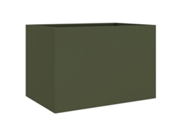 Planter, Planters Vidaxl Verde Aço (62 X 47 X 46 Cm)