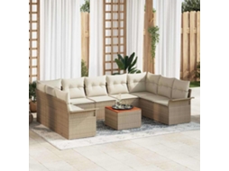 Vidaxl Conjunto De Sofá De Jardim 10 Unid. 9-número De Lugares