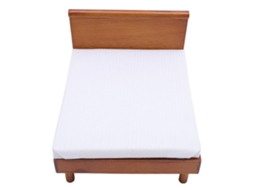 Cama De Madeira Para Casinha De Bonecas Em Escala 1:12 Miniatura Móveis Decorativos