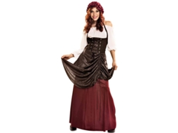 Fato de Mulher DISFRAZZES Taberneira Medieval Com Touca (Tam: M-L - 38/42)
