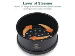 Vaporizador Portátil Aço Inox Para Dumplings Camping