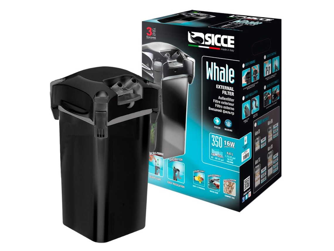 Filtro Exterior Whale 350 1.100 L/h SICCE (c/ Easy Start)