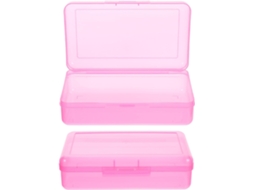 2 Caneta em Transparente, Plástico, Rosa, para Escritório CHABERLU