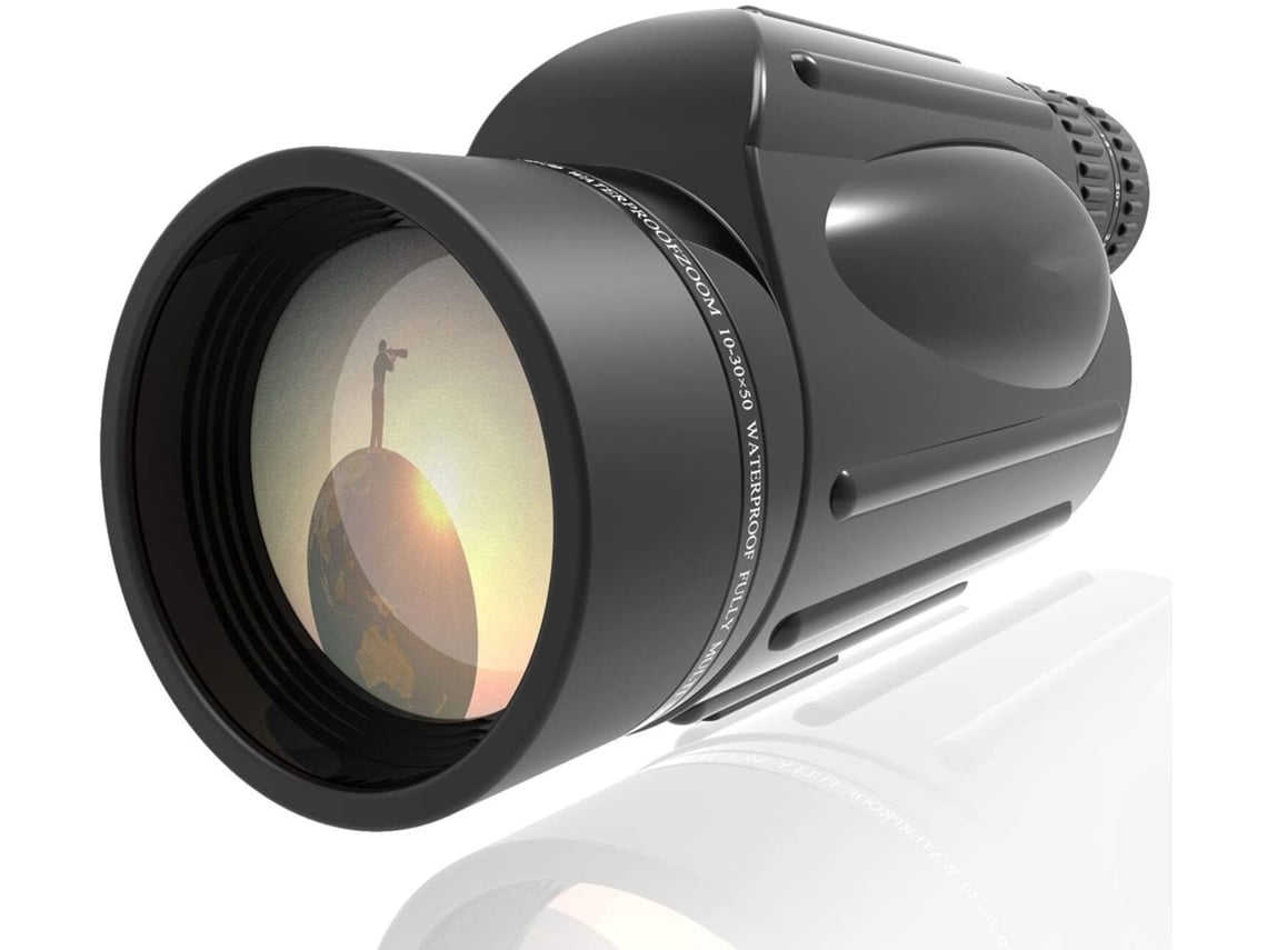 Binóculos ENZONS para Adultos 10X50 Prisma Fmc Bak4 Durável e Transparente para Observação de Aves Viagens Caça Preto-Preto