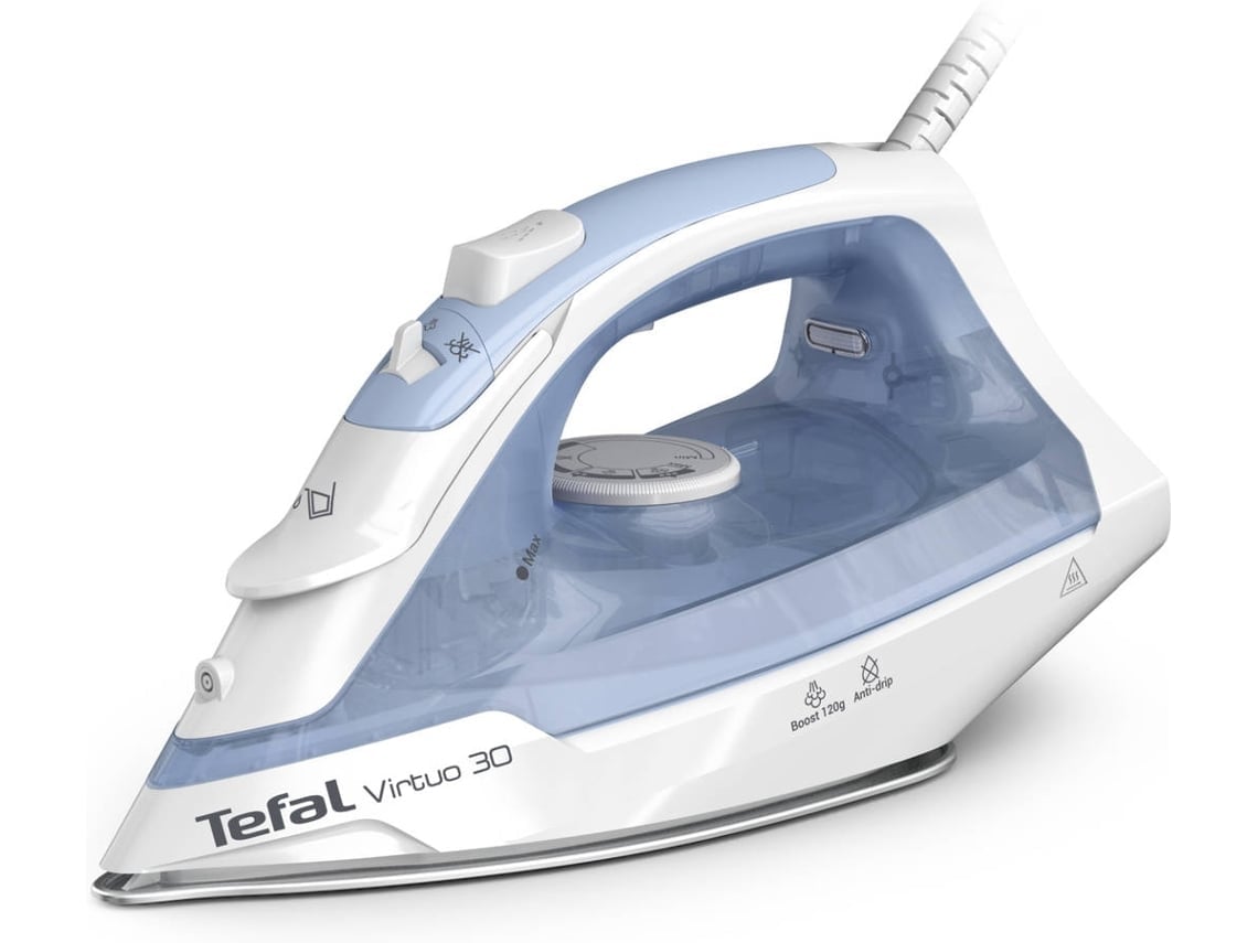 Ferro a vapor TEFAL Virtuo 30 FV2C41E0 (Outlet Grade B - 120 g/min - Cerâmica)