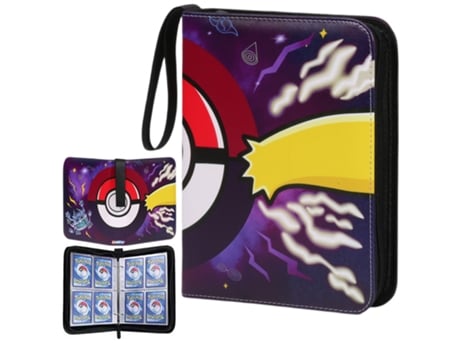 Álbum Pokémon Tcg V Reel Em Couro Pu Com Zíper | 400 Cartas | Hlx 017