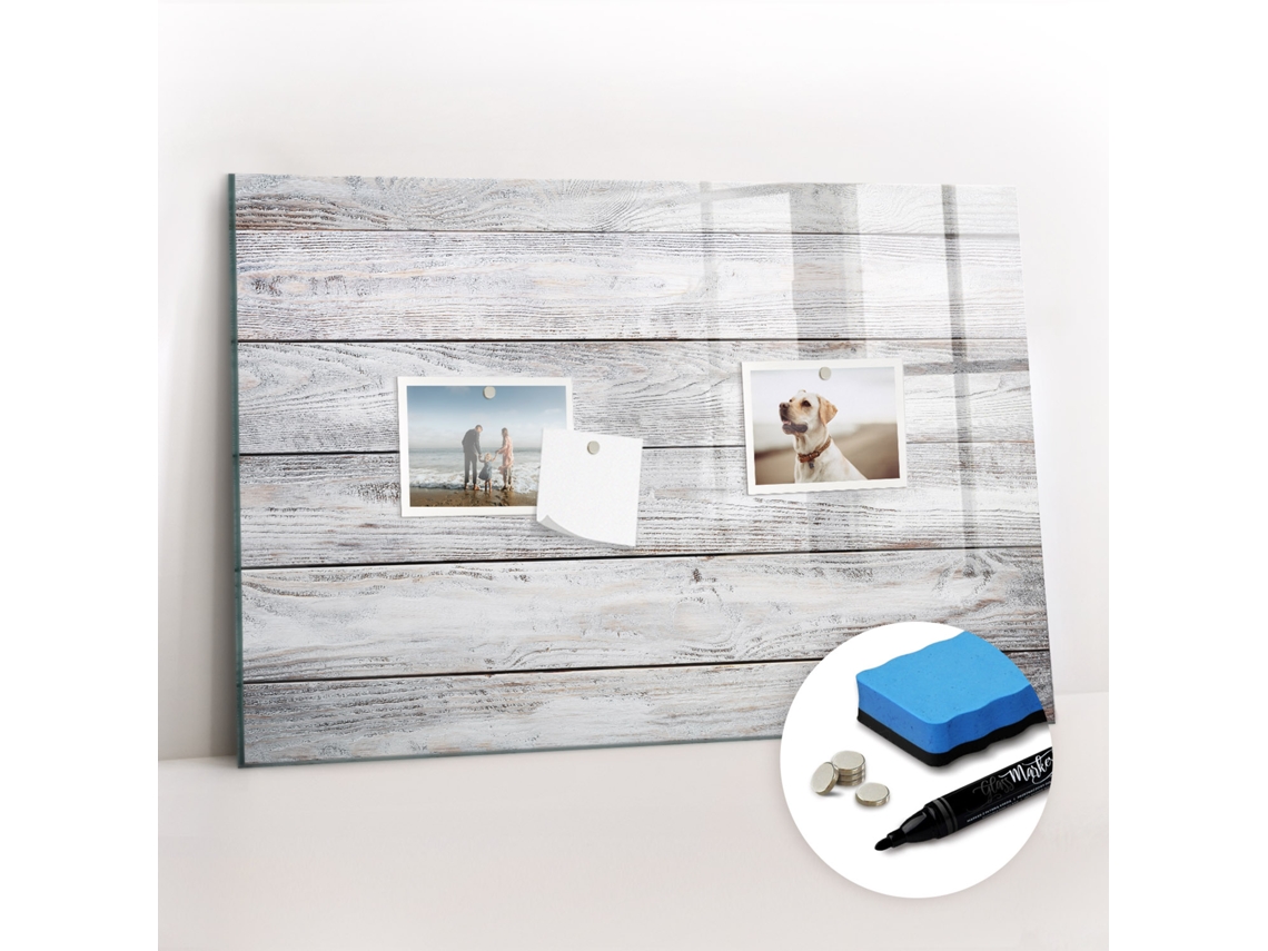 Quadro Magnético Decorativo Tábuas Pintadas Para A Cozinha Espelharte (60x40 Cm)