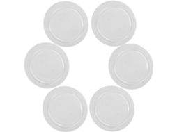 Conjunto De 6 Tapetes Redondos De Gel Adesivo Transparente Antiderrapante De 50 Mm