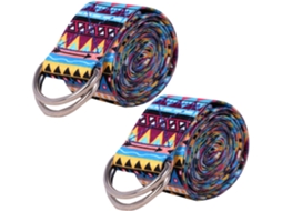 Conjunto De 2 Faixas Elásticas Coloridas Toyandona Para Exercícios Ioga, Fortalecimento Dos Quadris E Pernas