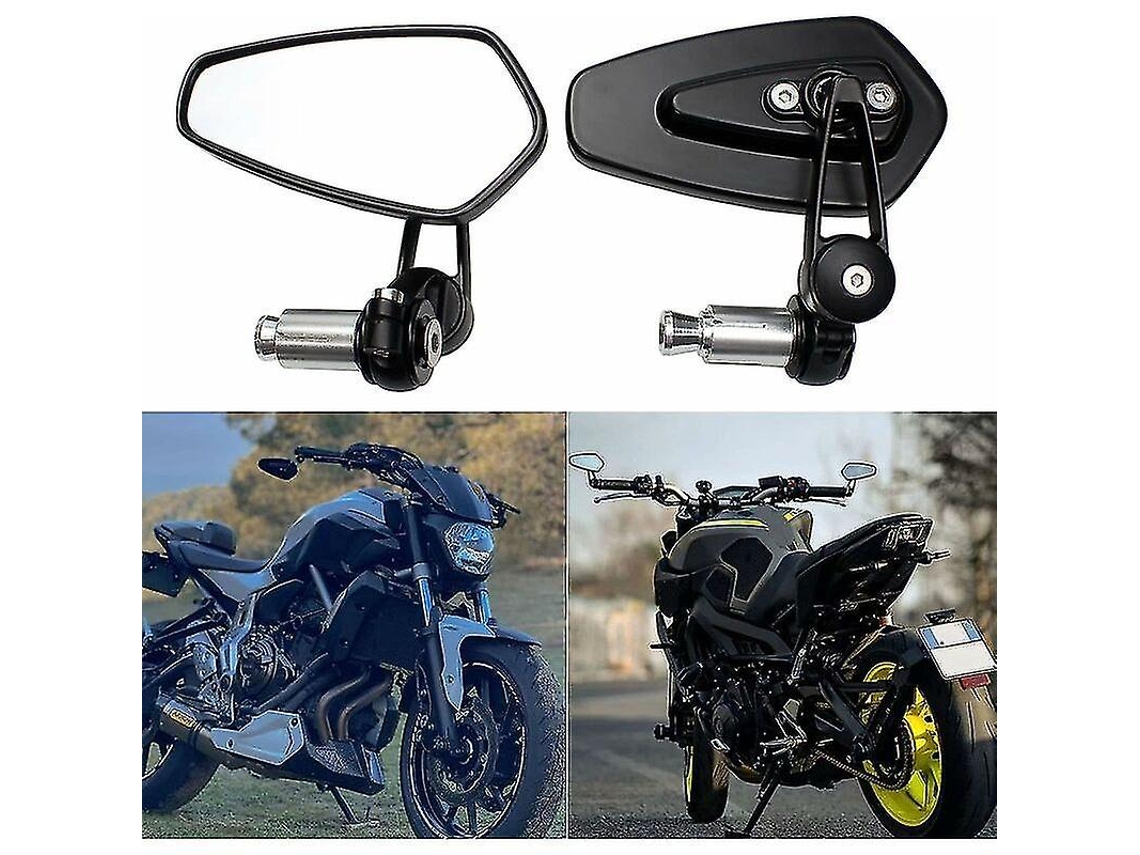 Espelhos retrovisores Omni-mirrors para motocicletas Xj6 MT01 MT03 MT07 MT09, ajustáveis em 360°, guidão de 22 mm, pretos.