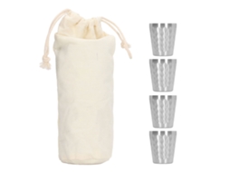 Conjunto 4 Copos Inox 304 300ml Camping